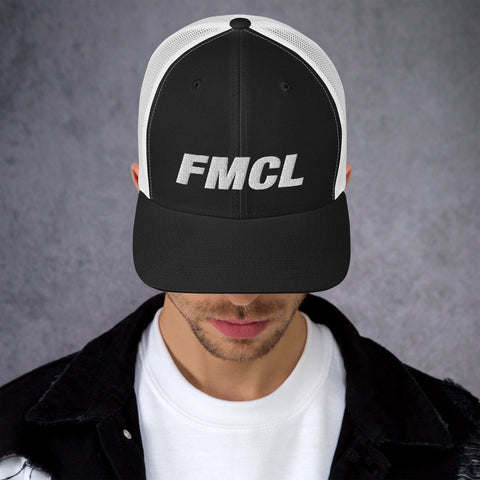 FMCL Black And White Trucker Cap